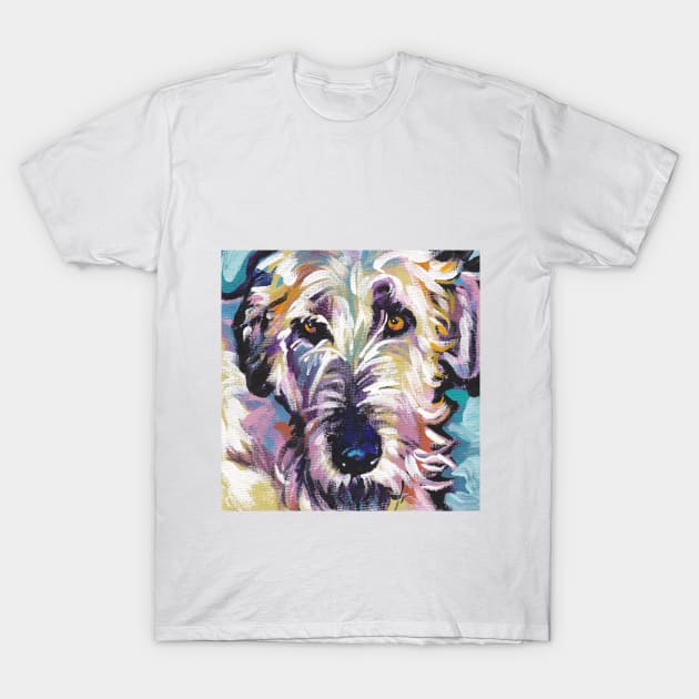 Irish Wolfhound Dog Bright colorful pop dog art T-Shirt by bentnotbroken11